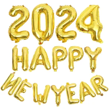1 dekorativ 2024 folga sharlari to'plami yangi yil sharlari partiyasi Layout balonlar yangi yil partiyasi dekorlari