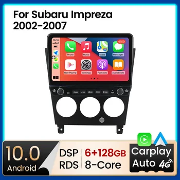 10.1 Inch 6g+128G Android 11 Multimedia futbolchi GPS simsiz BT futbolchi uchun Subaru Impreza GD GG 2002 - 2007 avtomobil Radio 2 Din Carplay
