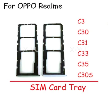 10pcs uyasi ega Dual OPPO Realme C3 C30 C31 C33 C35 C30S C51 C53 C55 SD SIM karta laganda o'quvchi Socket uchun