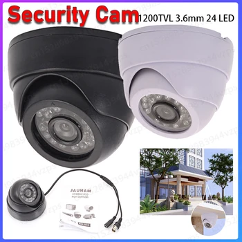 1200tvl tasvir sensori kameralari 3.6 mm 24 LED tashqi xavfsizlik IQ tungi ko'rish CCTV kamera monitori xavfsizlik kamerasi tomonidan