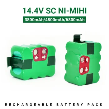 14.4 V SC ni-MH zaryadlanuvchi batareya to'plami 6800MAH vakuum Kv8 XR210 XR510 XR210A XR210B XR510B XR510D uchun robot supurib