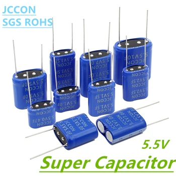 1dona super capacitor farad capacitor igmopnrq birikma turi JCCON 5.5 V 0.47 F/1F/1.5 F/2.0 F/3.5 F/4F/5F/7.5 F/10F / 15F