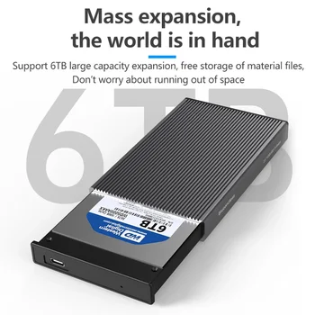 2.5 SATA to USB 3.0 qattiq disk Case Tools 2.5 dyuymli HDD SSD uchun bepul tashqi HDD muhofazasi