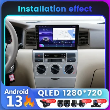 2din Carplay DSP Qled ekran Android 13 8+128 Toyota COROLLA EX uchun g avtomobil Radio 2007-2012 Multimedia Video Player GPS Stereo 2din