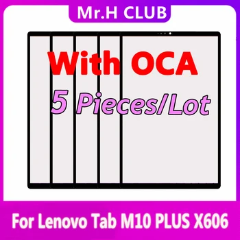 5 Lenovo Tab M10 FHD Plus TB-X606X TB-X606F X606 sensorli Old ekran ta'mirlash qismlari uchun dona tashqi ekran shisha qatlamli OOK