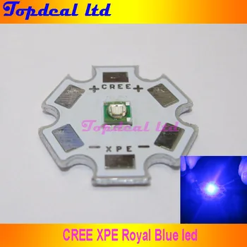 5dona yuqori kuch XPE LED 1 Vt 3 Vt Royal Blue 450-452. 5 nm 20mm yulduz bazasi bilan Chip Emitter LED