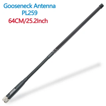 ABBREE PL259 Dual Band VHF/UHF 144 / 430MHZ Gooseneck katlanadigan Cs taktik Antenna uchun Anytone TYT QYT Leixun avtomobil mobil radiosi