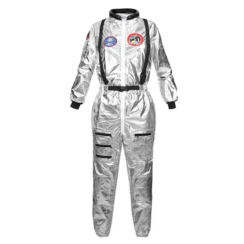 Astronavt Costume kattalar kumush Spaceman Costume Plus hajmi ayollar kosmik kostyum partiya kiyim up Costume astronavt kostyum kattalar oq
