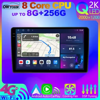 Boytosin 8Core 8g+256G Android 12 Qled 2k avtomobil DVD pleer uchun Volksvagen uchun Polo Mk4 IV 4 2001-2009 GPS 4G SIM avtomatik Radio DAB