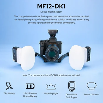 GODOX Mf12-Dk1 ibratli flesh Kit Sony A7iv/ A7V/ A7RIV/ A7SII/ A9/ A9ii bilan mos