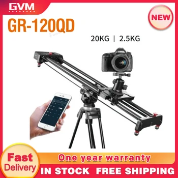 GVM GR-120qd 120cm / GR-80QD 80cm 120cm motorli kamera slayder trek slayder Dolly stabilizator kamera smartfonlari uchun panoramali