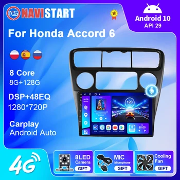 Honda Accord uchun NAVISTART avtomobil Radio 6 1998-2003 Autostereo Multimedia Video Player 4G navigatsiya GPS Android No 2din 2 din DVD