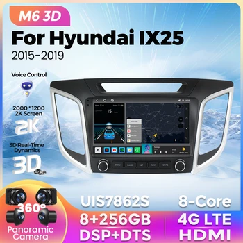 Hyundai Creta IX6 uchun m3 Pro Plus 25 2015 - 2019 avtomobil Radio Multimedia pleer GPS navigatsiya AI ovozli Autoradio Stereo BT 8+256G