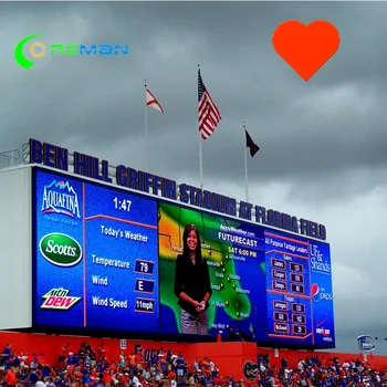 LED stadion beysbol scoreboard ochiq devor o'rnatish LED ekran reklama reklama screenshenzhen LED displey IP67