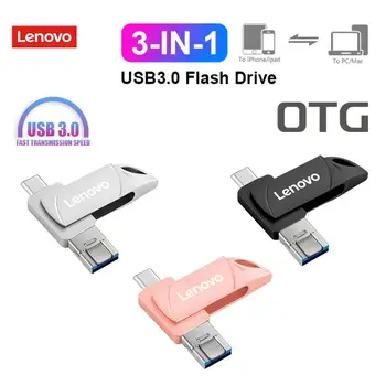 Lenovo Usb flesh haydovchi 2TB yuqori tezlikda 1TB USB 3.0 IPhone uchun pendrive turi-c OTG asosiy Usb Stick qalam haydovchi sovg'a 14 pro/iPad / Mac