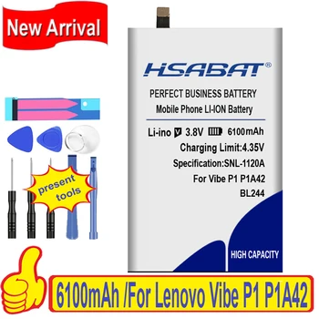 Lenovo Vibe P6100 P1A42 P1C58 P1C72 BL244 mobil telefon batareyalari uchun HSABAT yangi 244mah batareyasi