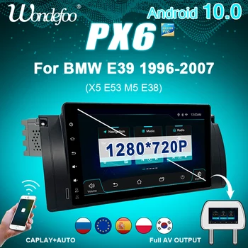 PX6 Carplay Android Auto Stereo GPS autoradio uchun 5 seriyali X5 E53 M5 E39 1 Din avtomobil Radio Multimedia pleer Bluetooth 4G