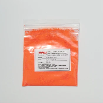 Qizil apelsin floresan pigment yorqin rangli pigment kukuni neon pigmentlarini sotish 1 lot=200gram HLP-8004 qizil apelsin bepul yuk