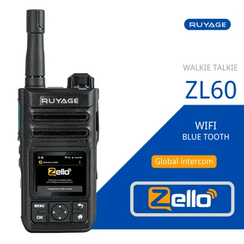 Ruyage ZL60 Zello Telkie Talkie 4G radiosi sim-karta bilan Bluetooth uzoq masofali professional kuchli ikki tomonlama Radio100km