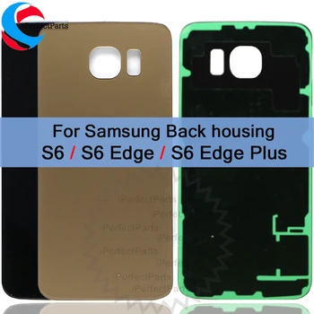 Samsung Galaxy S6 Edge uchun shisha qopqoq Plus orqa batareya qopqog'i SAMSUNG S6 orqa oynasi uchun S6Edge sumkasi uchun orqa eshik korpusi