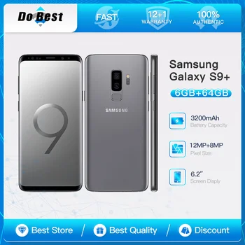 Samsung Galaxy S9+ S9 Plus G965U1 G965U G965f Unlocked 4G Android Octa Core Snapdragon 845 6.2 