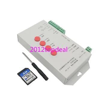 T1000S SD karta VS2801 VS2811 VS2812B LPD6803 LED 2048 pikselli kontroller DC5~24V T-1000S RGB LED kontrolleri