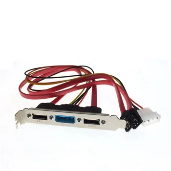 Tashqi qattiq disk uchun ESATA va 4PIN IDE Molex kuch PCI qavs uyasi kabel to'liq balandligi profili kompyuter DIY SATA