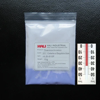 Termokromik pigment issiqlikka sezgir kukun termokromik kukun issiq faol pigment 35C rangsiz/rangli 1 lot=10gram.