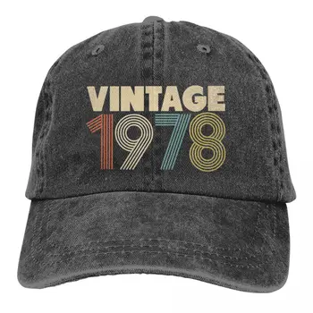 Vintage 1978 erkaklar uchun beysbol qopqog'i ayollar uchun Distressed Denim Sun Cap ochiq havoda faoliyat sozlanishi Caps Hat