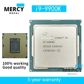Yangi I9-9900K Intel Core i9 9900k 3,6 gigagertsli sakkiz yadroli 16 ipli CPU protsessor 16M 95 Vt LGA 1151 haqiqiy bilan ishlaydi