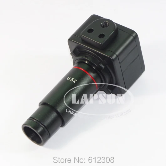 Lapsun 5MP USB mikroskop C-Mount raqamli okulyar kamera to'plami tizimi + 0,5 X Adapter 23 mm 30 mm 30,5 mm o'rni linzalari