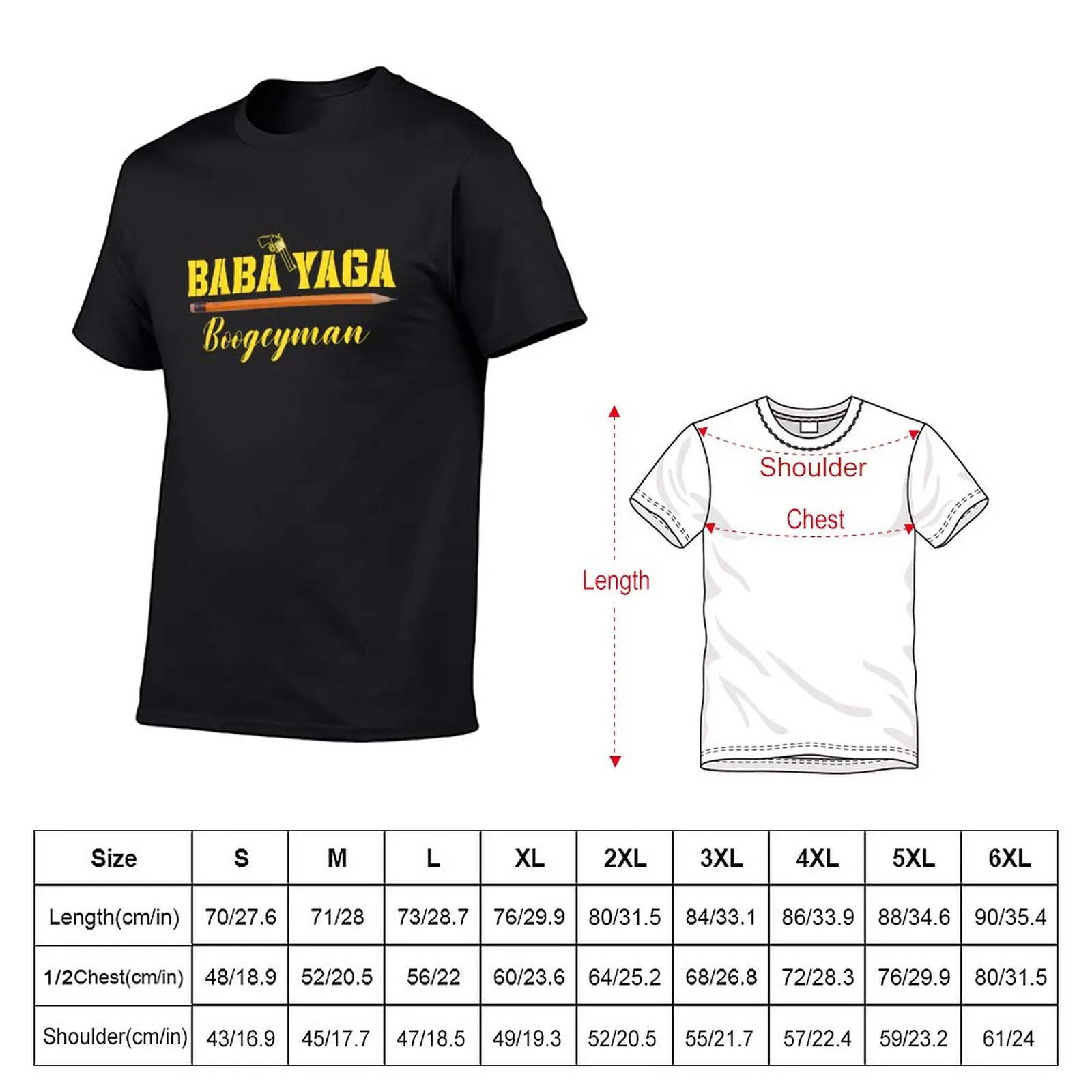 Yangi BABA YAGA-BOOGEYMAN T-Shirt bluza t-shirts man og'ir vaznli t shirts cute kiyim tekis oq t shirts erkaklar