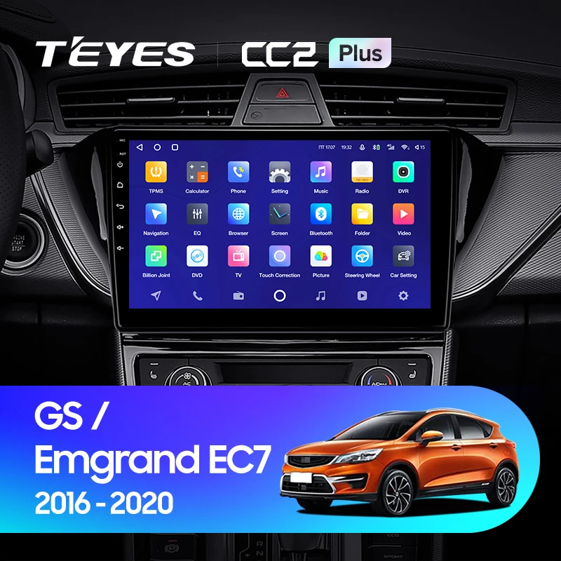 TEYES CC2L CC2 Plus Geely GS uchun 2016 - 2020 Emgrand EC7 1 2018 - 2020 avtomobil Radio Multimedia Video pleer navigatsiya GPS Android No 2din 2 din dvd