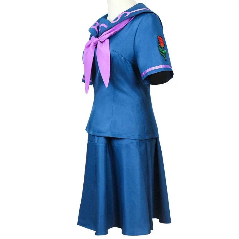 Traje de JOJO Bizarre Adventure para mujer, traje de Cosplay, Yamagishi, Yukako, uniformes, falda larga, trajes de marinero