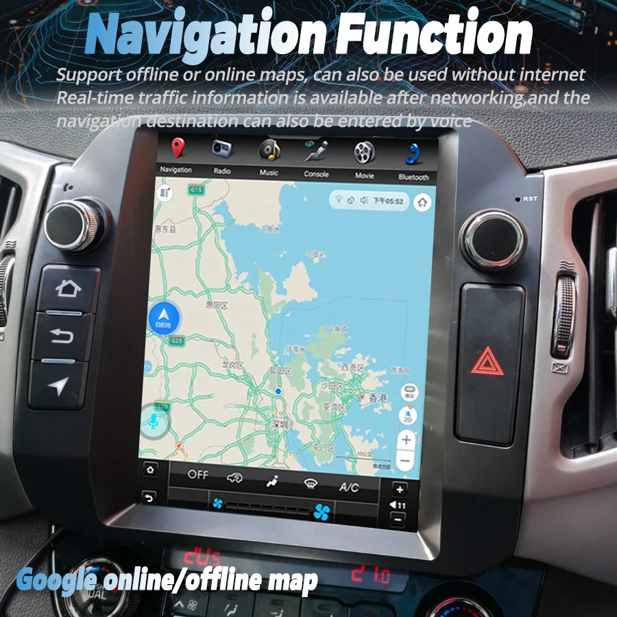 Kia Sportage R uchun 2din Android Tesla ekran 2014 2015 256GB avtomobil Multimedia Radio Video Player Carplay GPS Autoradio Bosh birligi